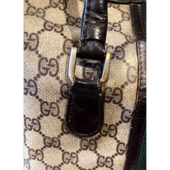 1960' GUCCI ANTIQUE TRAIN CASE LUGGAGE BAG - Picture 11 of 16